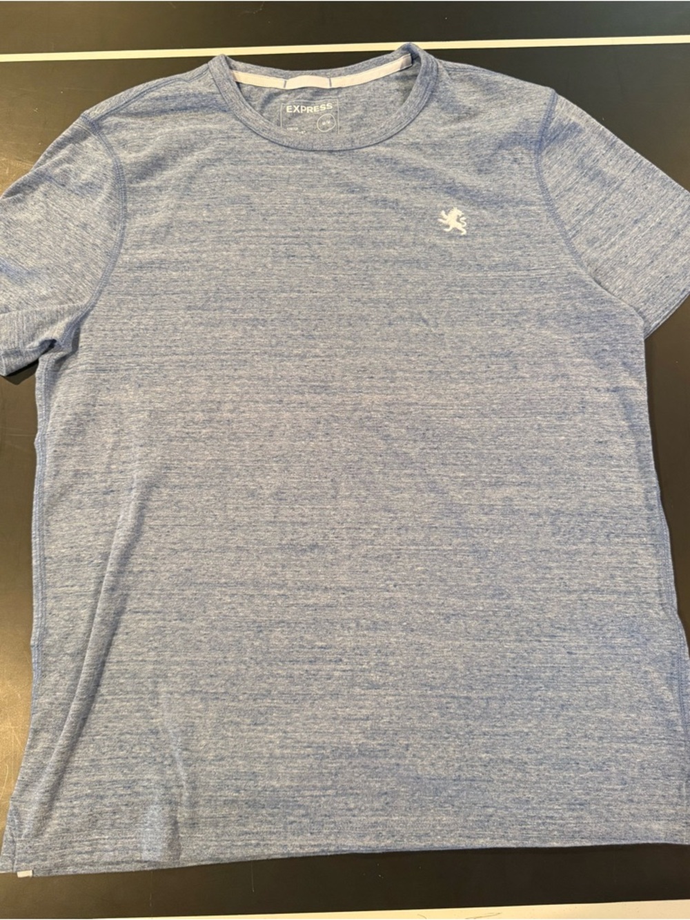 Express Men's Light Heather Blue Crew Neck Tee